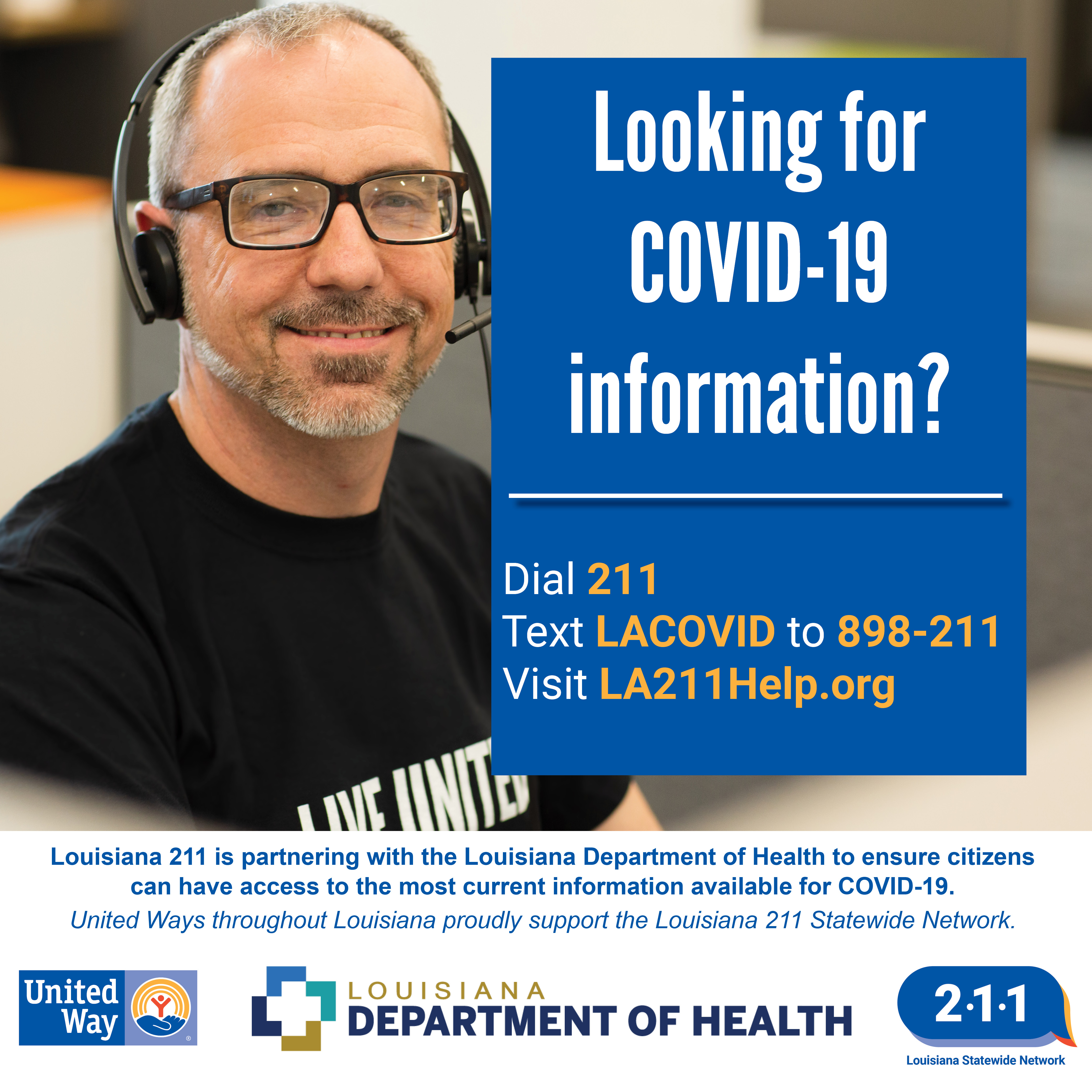 Looking for COVID-19 Information? Connect to 211