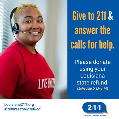 Give to 211 & answer the calls for help.